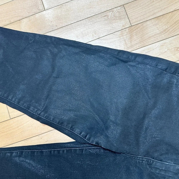 JOE'S Sedna Black Denim Coated Jeans Size 29 High Rise Straight Leg - Picture 4 of 12